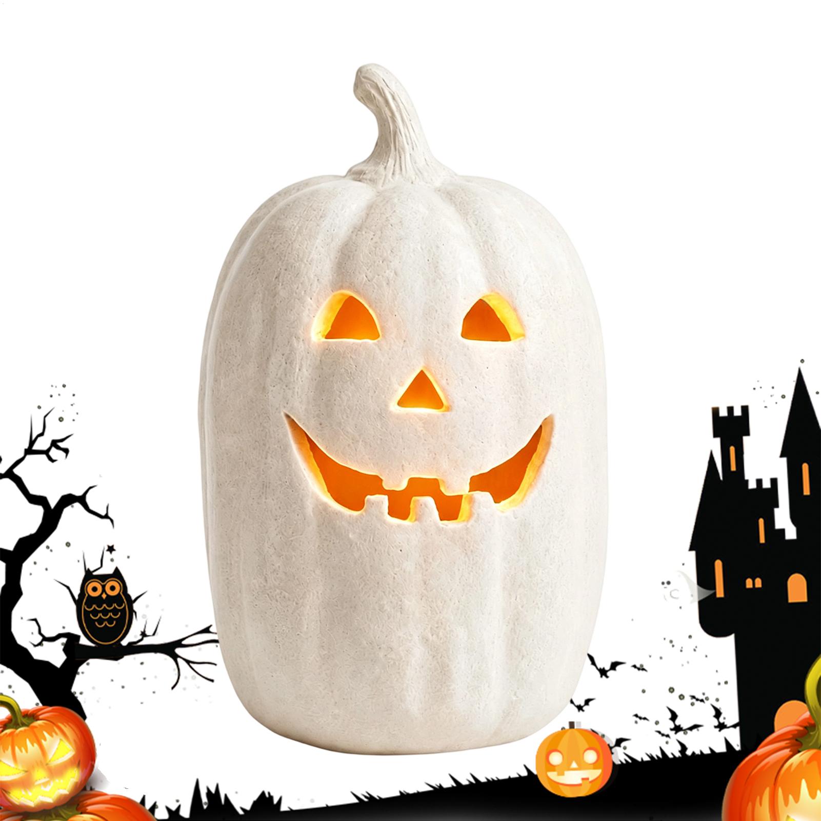 Home Decor Halloween - Spookachtige pompoenlantaarns, handgemaakte harslantaarn als middelpunt,