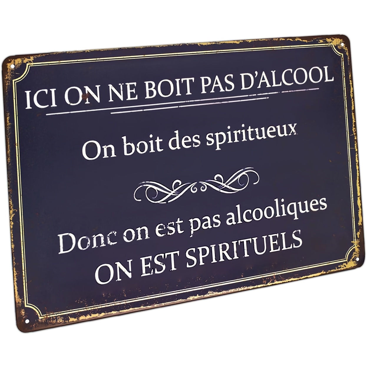 Home Decor Quotes On Wall - Vintage metalen bord 
