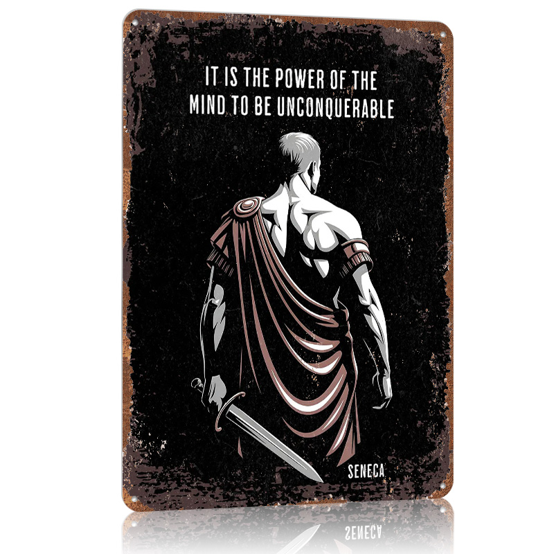 Home Decor Quotes On Wall - Seneca Stoïcijnse Citaat Metalen Poster Tin
