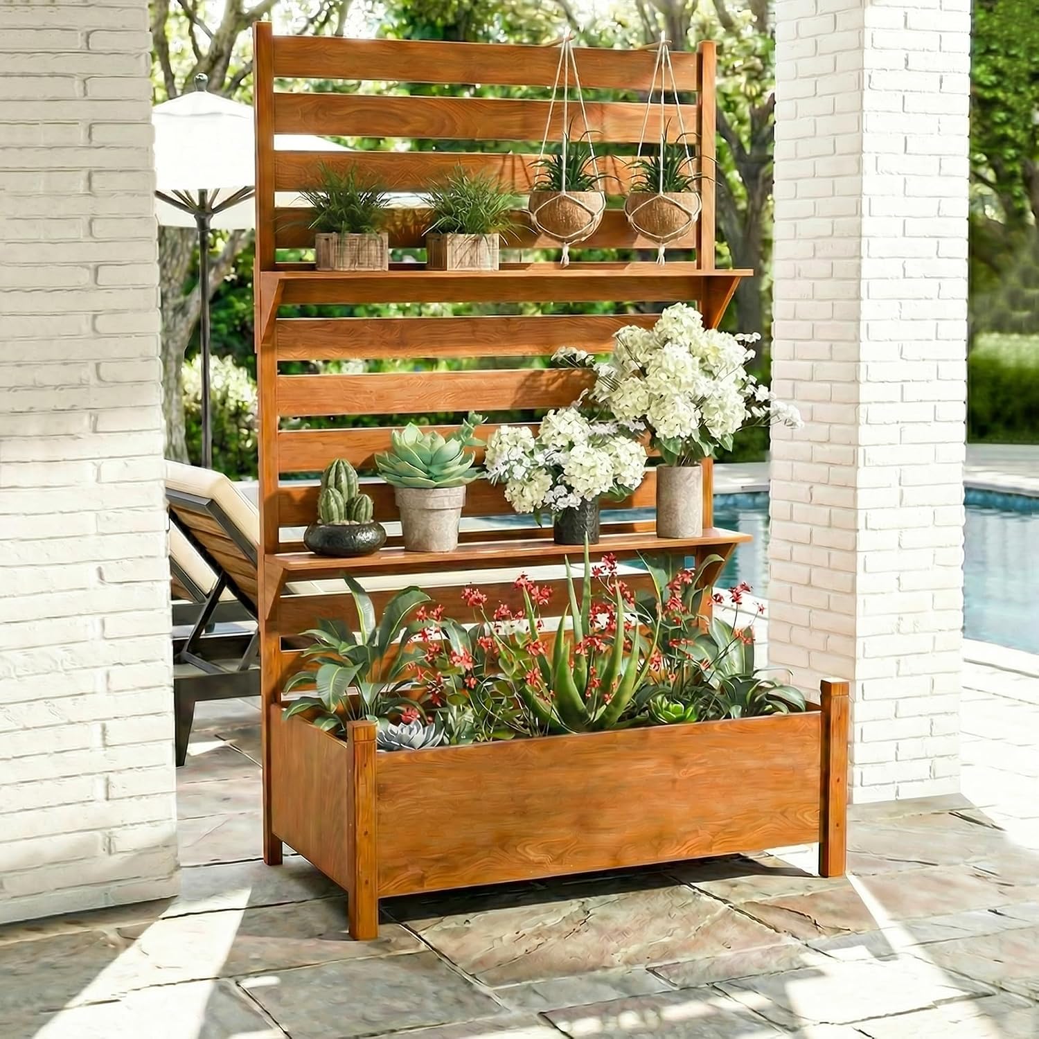 H&M Home Decor - Buiten privacy scherm met plantenbak, 185
