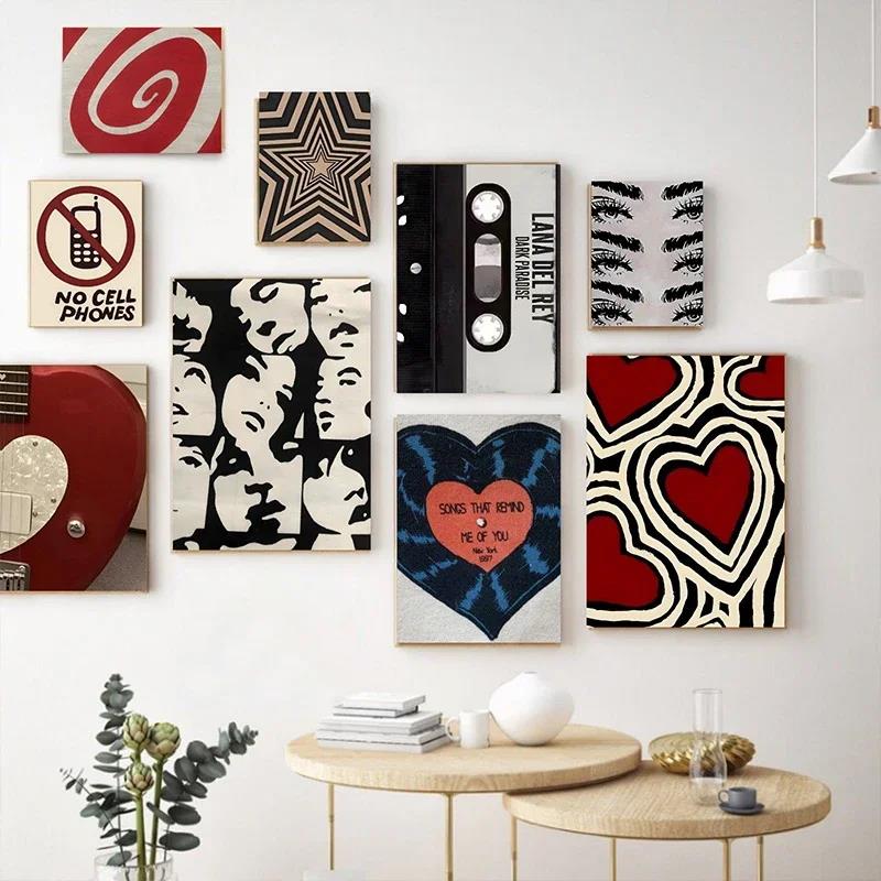 Home Decor Aesthetic Pinterest - Posters Y2K Rock Style Canvas Schilderij