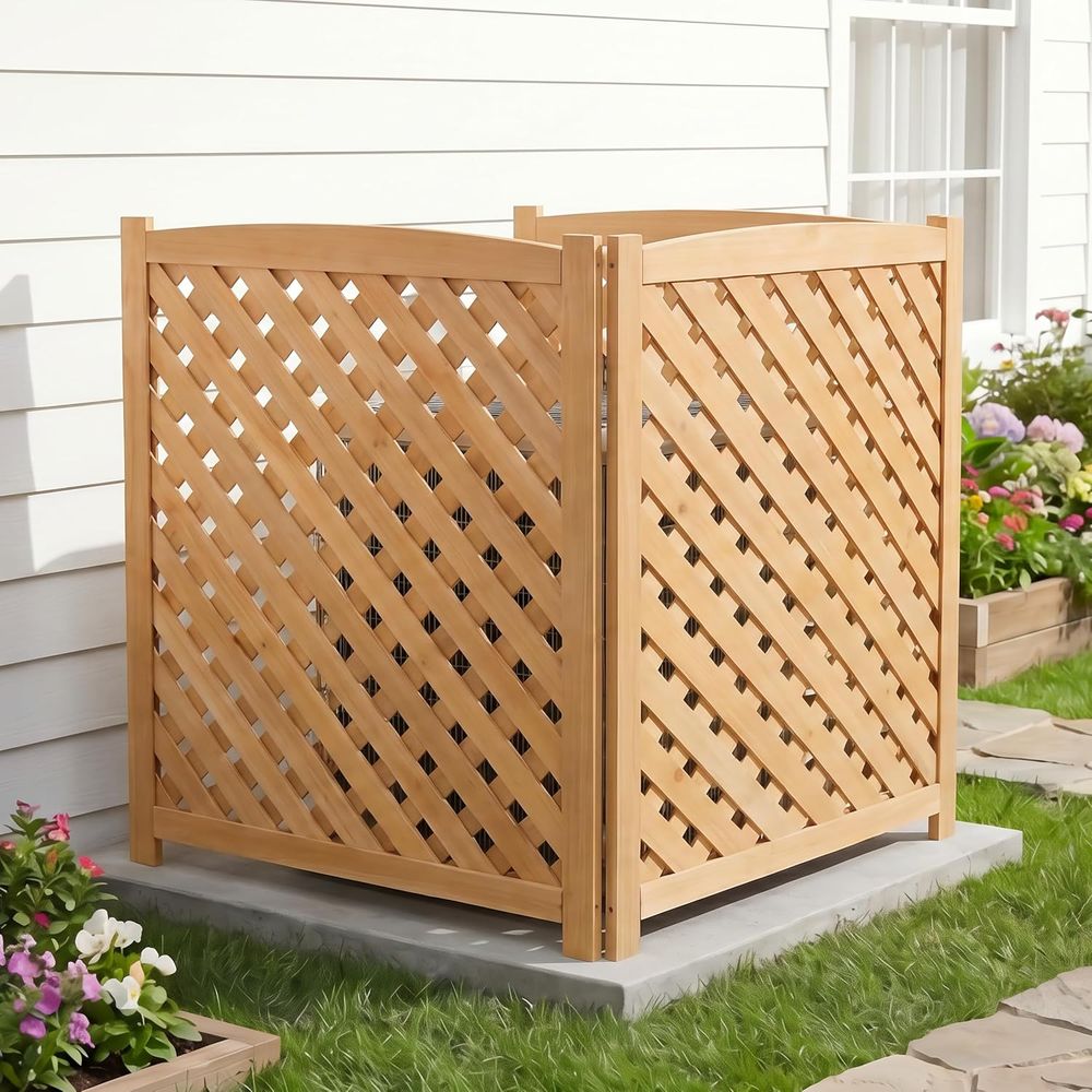 H&M Home Decor - 3-delige buiten airconditioner, buiten houten privacy