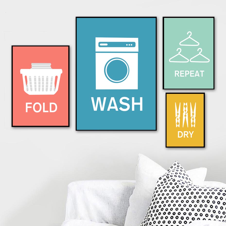 Home Decor Quotes On Wall - Home Decor Moderne Wasruimte Nordic Poster