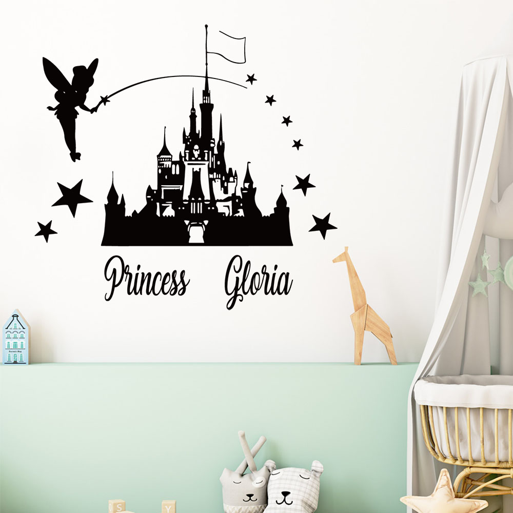 Home Decor Wallpaper - 1PC Cartoon Fairy Castle Aanpasbare naam
