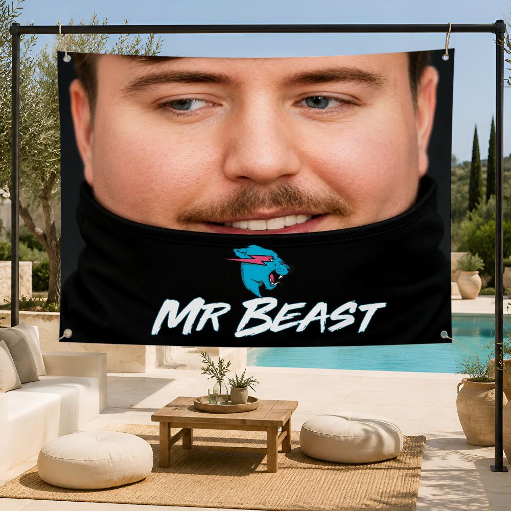 Home Decor Youtube Videos - Video M-MrBeast YouTube Creator Vlaggen Fanondersteuning,