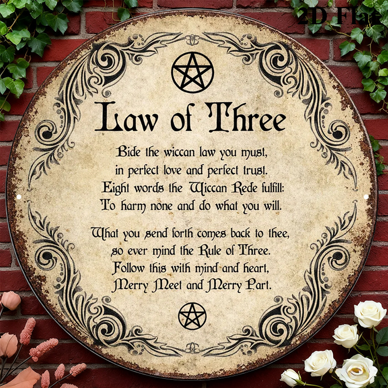 Home Decor Wall Art - CIFBUY Vintage Wicca Triple Goddess Aluminium