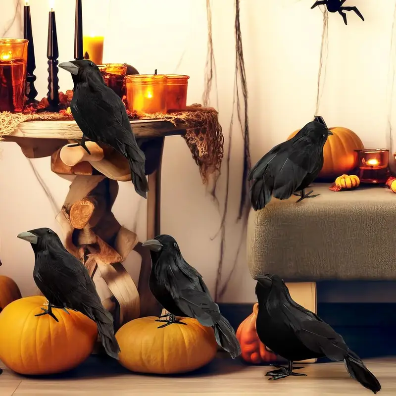 1PC Levensechte Zwarte Kraai D - Home Decor Halloween recensie en prijs