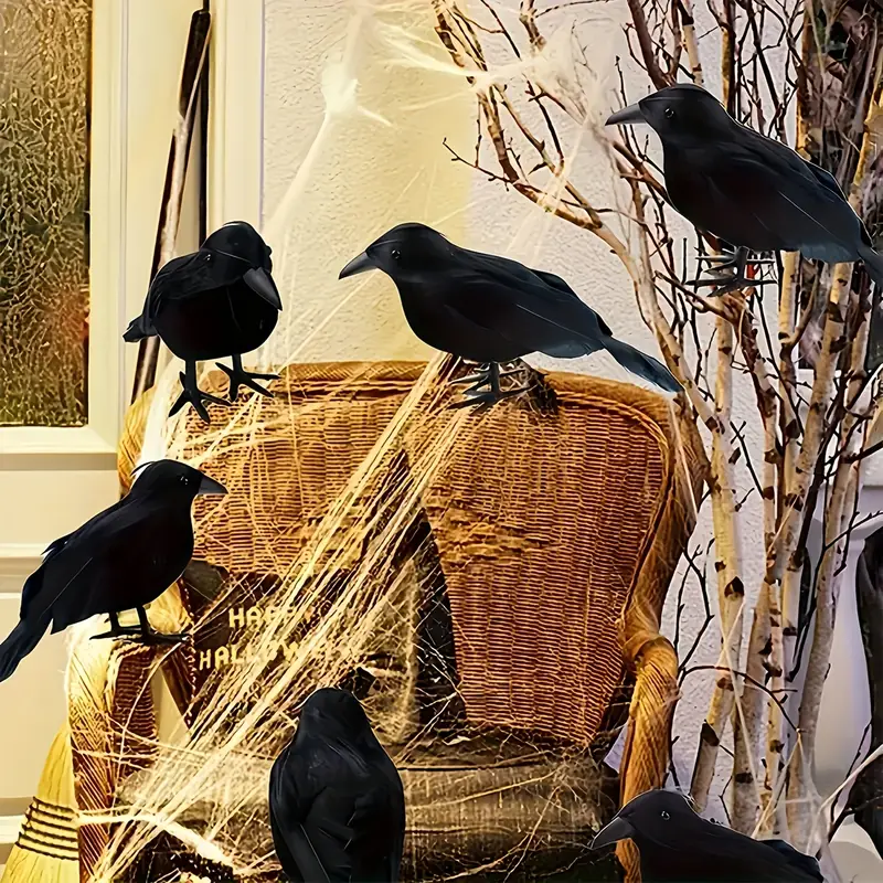 1PC Levensechte Zwarte Kraai D - Home Decor Halloween recensie en prijs