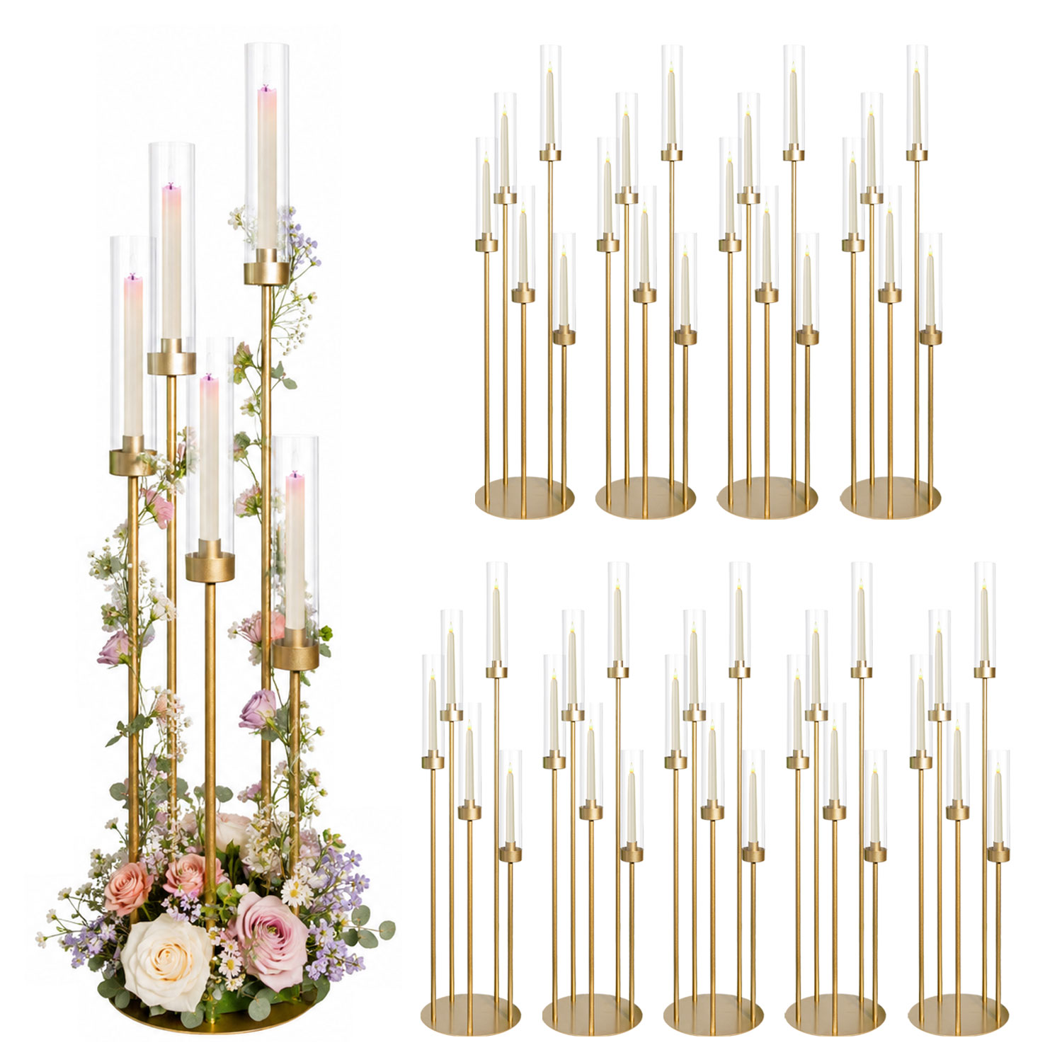 10 stuks gouden vloerkandelaar - Flooring Home Decor recensie en prijs