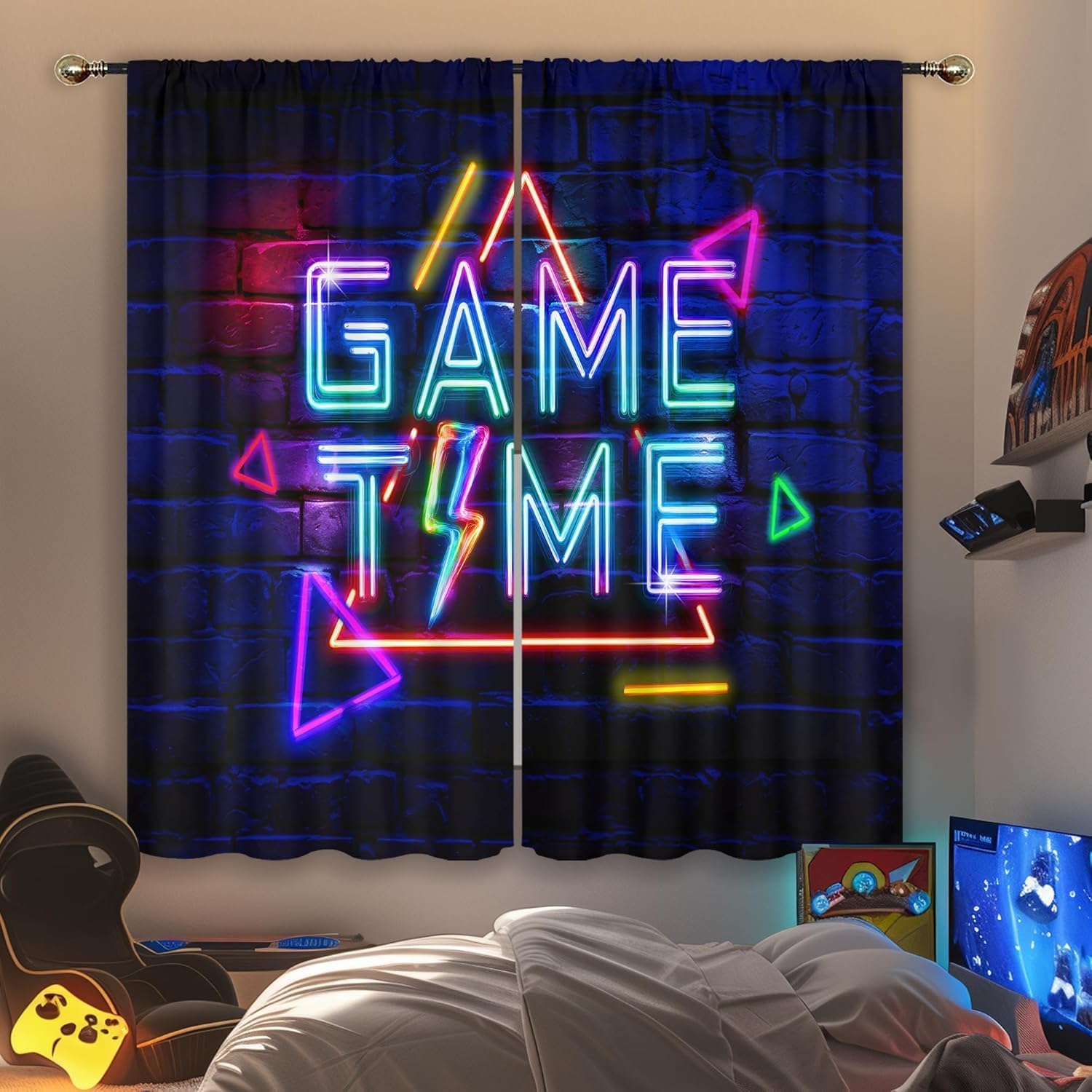 Kinder Neon Gaming Gordijnen v - Home Decor Youtube Videos recensie en prijs
