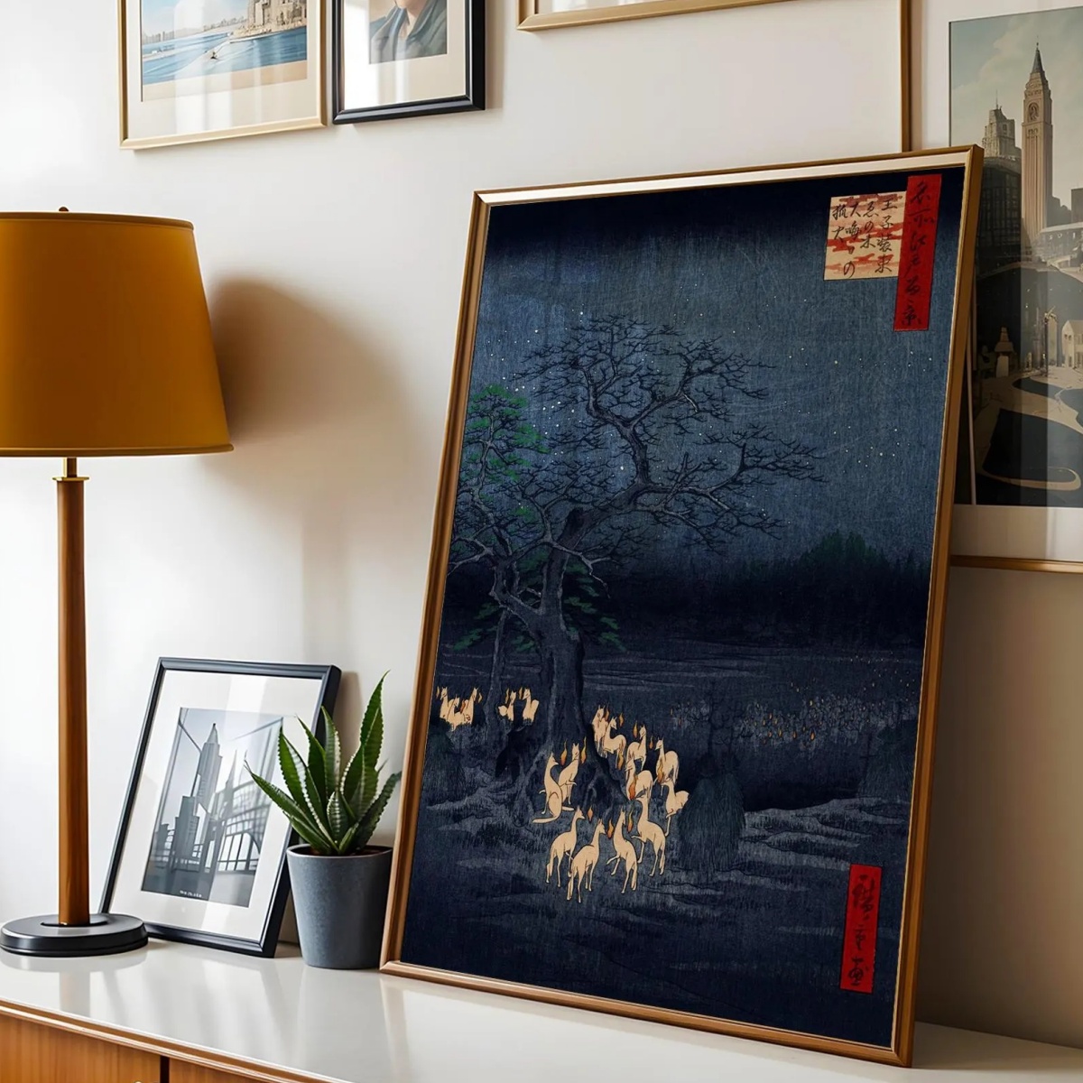 Japanse Retro Fox Canvas Print - Home Decor Aesthetic Pinterest recensie en prijs