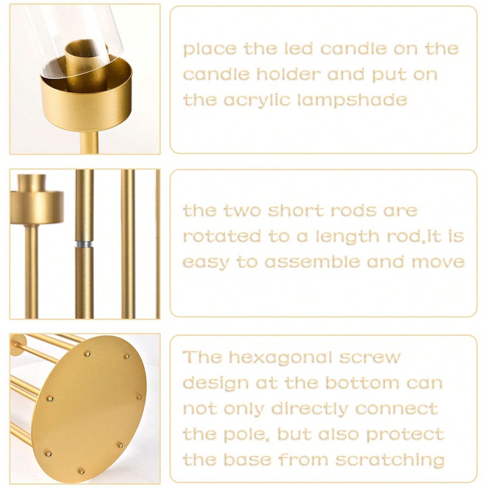 48 inch gouden vloerkaarsensta - Flooring Home Decor recensie en prijs
