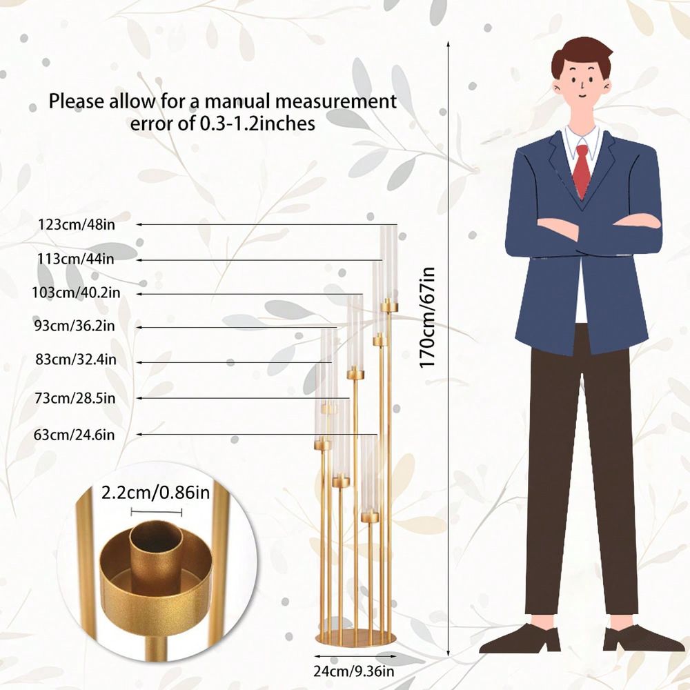 2 stuks 7-armige gouden vloerk - Flooring Home Decor recensie en prijs