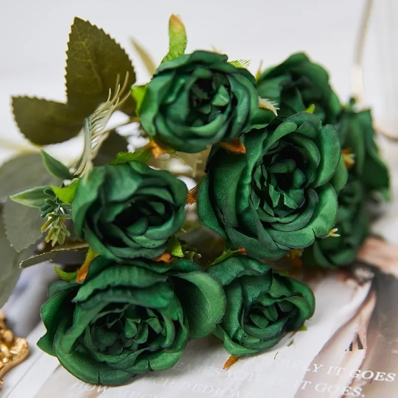 Vintage 8 hoofden kunstbloemen - Home Decor Aesthetic Pinterest recensie en prijs