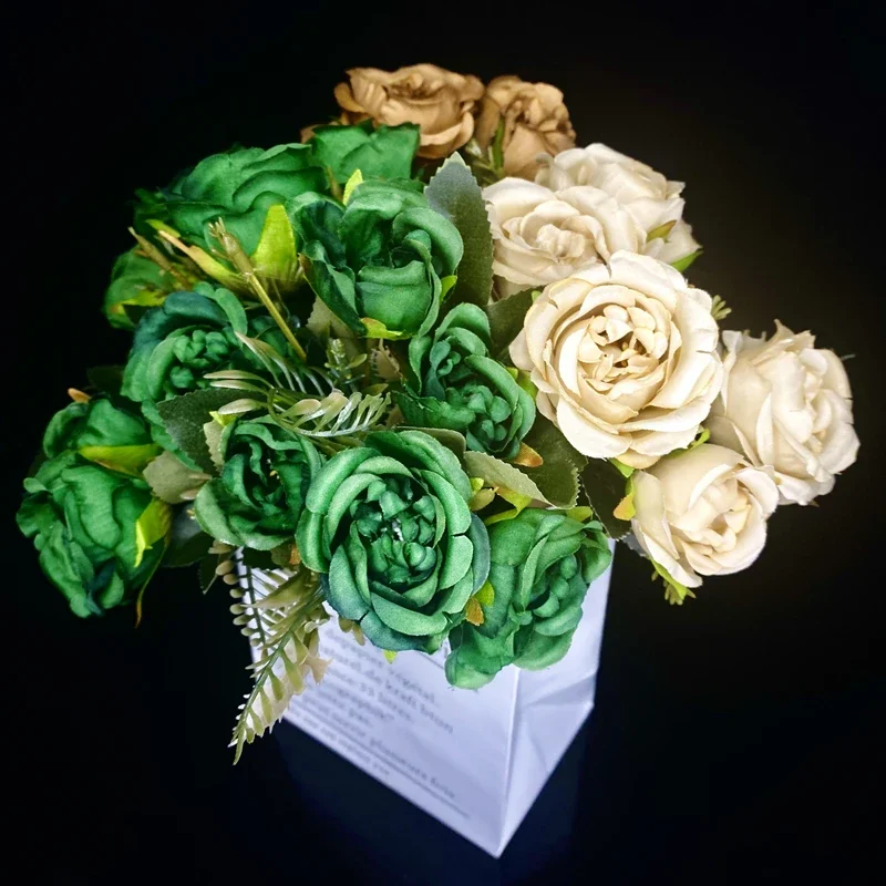 Vintage 8 hoofden kunstbloemen - Home Decor Aesthetic Pinterest recensie en prijs