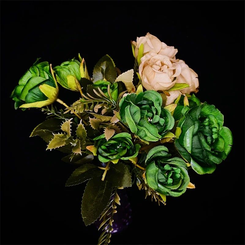 Vintage 8 hoofden kunstbloemen - Home Decor Aesthetic Pinterest recensie en prijs