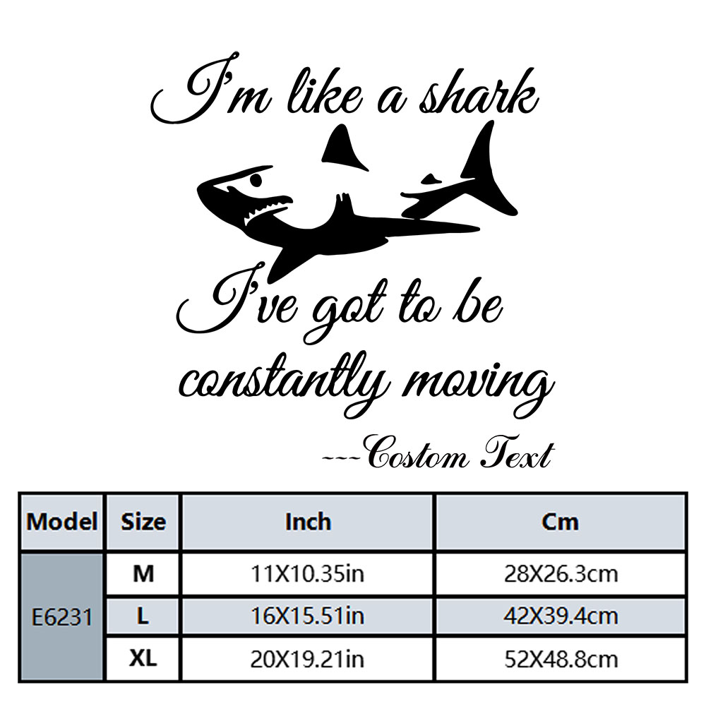 1 ST NIEUWE Shark Custom Naam  - Home Decor Wallpaper recensie en prijs