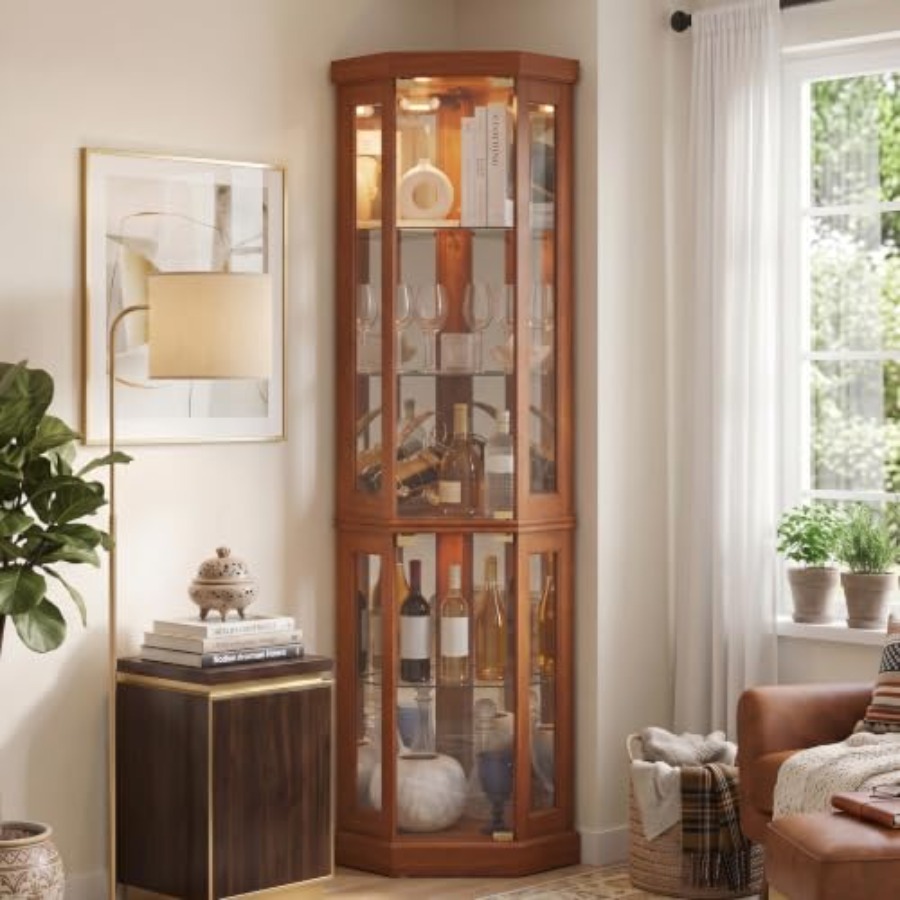 Hoekvitrinekast voor drankenop - H&M Home Decor recensie en prijs