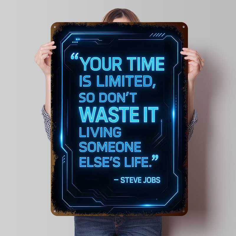 Steve Jobs Quote on Time Metal - Home Decor Quotes On Wall recensie en prijs