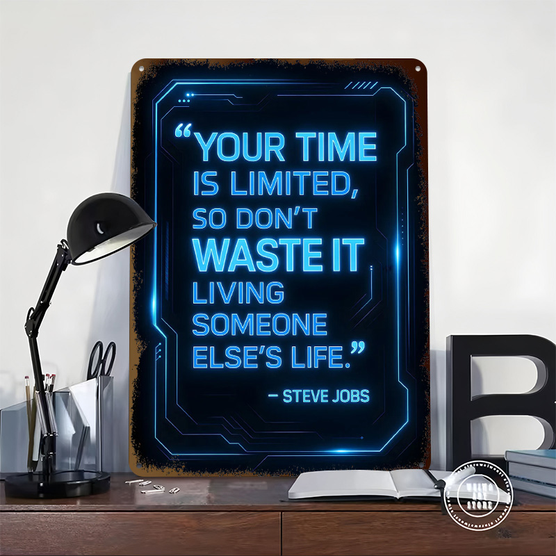 Steve Jobs Quote on Time Metal - Home Decor Quotes On Wall recensie en prijs