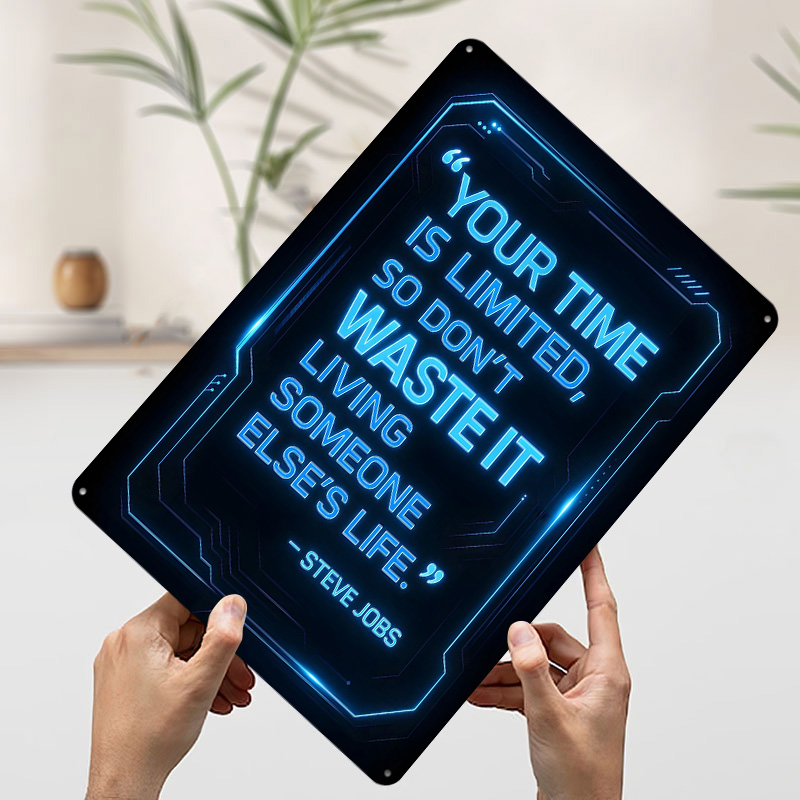 Steve Jobs Quote on Time Metal - Home Decor Quotes On Wall recensie en prijs