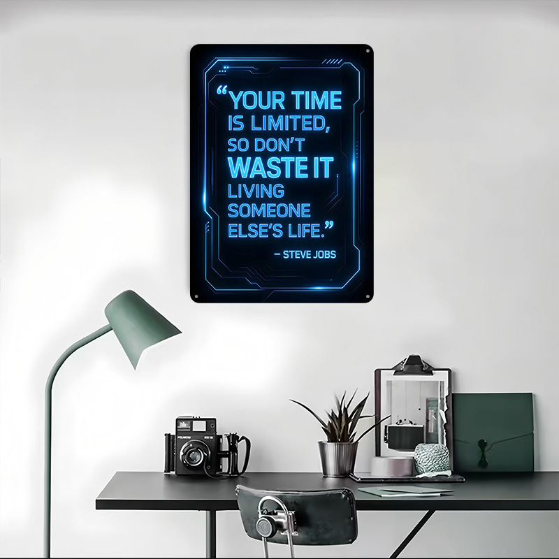Steve Jobs Quote on Time Metal - Home Decor Quotes On Wall recensie en prijs