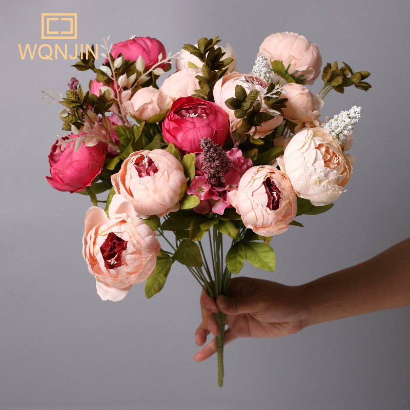 WQNJIN 13 hoofden pioenroos zi - Home Decor Aesthetic Pinterest recensie en prijs