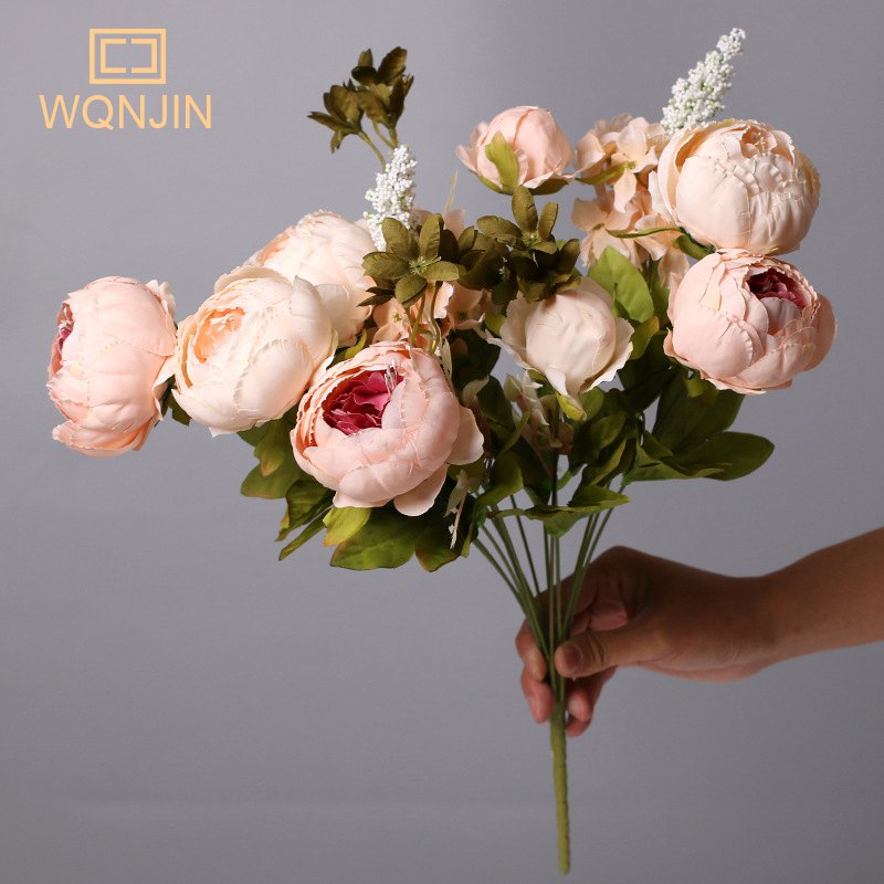 WQNJIN 13 hoofden pioenroos zi - Home Decor Aesthetic Pinterest recensie en prijs